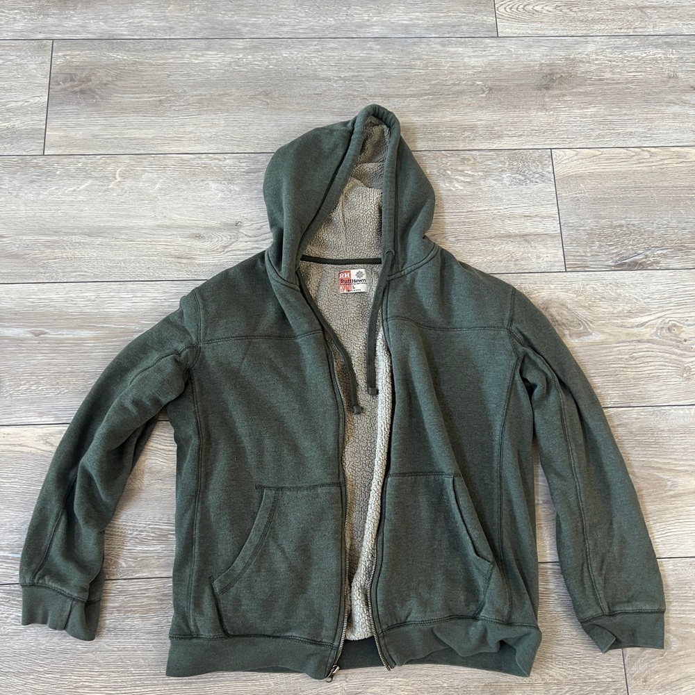 Ruff hewn Sherpa lined hoodie size large